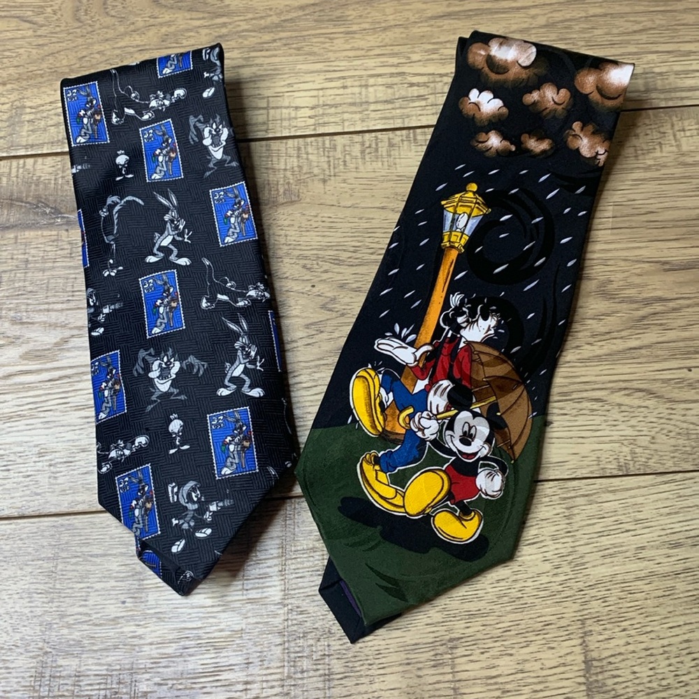 Vintage Looney Tunes & Mickey Mouse Ties